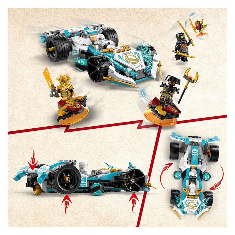 Afbeelding laden in galerijviewer, Lego LEGO Ninjago 71791 Zane’s Drakenkracht Spinjitzu Racewagen
