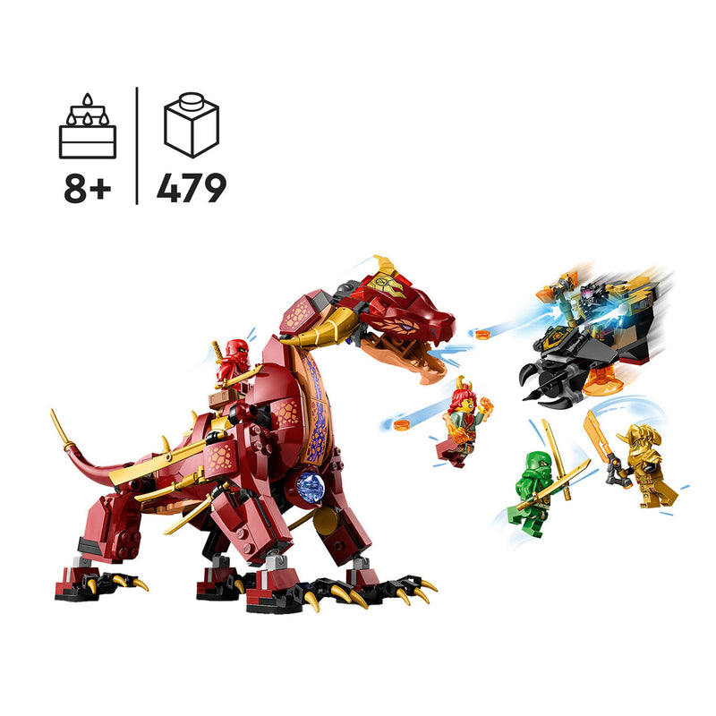 Afbeelding laden in galerijviewer, Lego LEGO Ninjago 71793 Heatwave Transformerende Lavadraak
