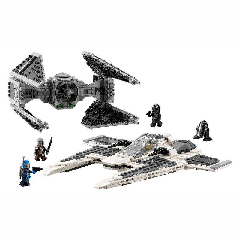 Afbeelding laden in galerijviewer, Lego star wars 75348 mandalorian fang fighter vs. tie interceptor set
