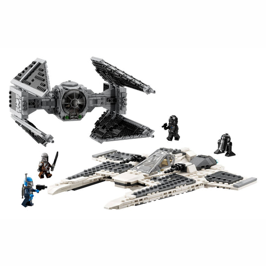 Lego star wars 75348 mandalorian fang fighter vs. tie interceptor set