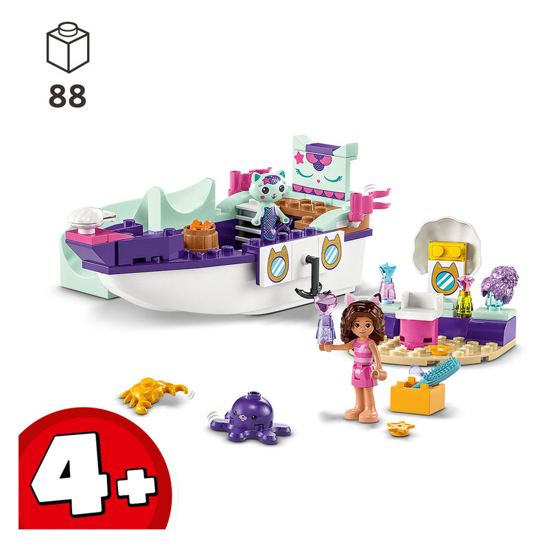 Afbeelding laden in galerijviewer, Lego LEGO Gabby's Poppenhuis 10786 Vertroetelschip van Gabby en Meerminkat
