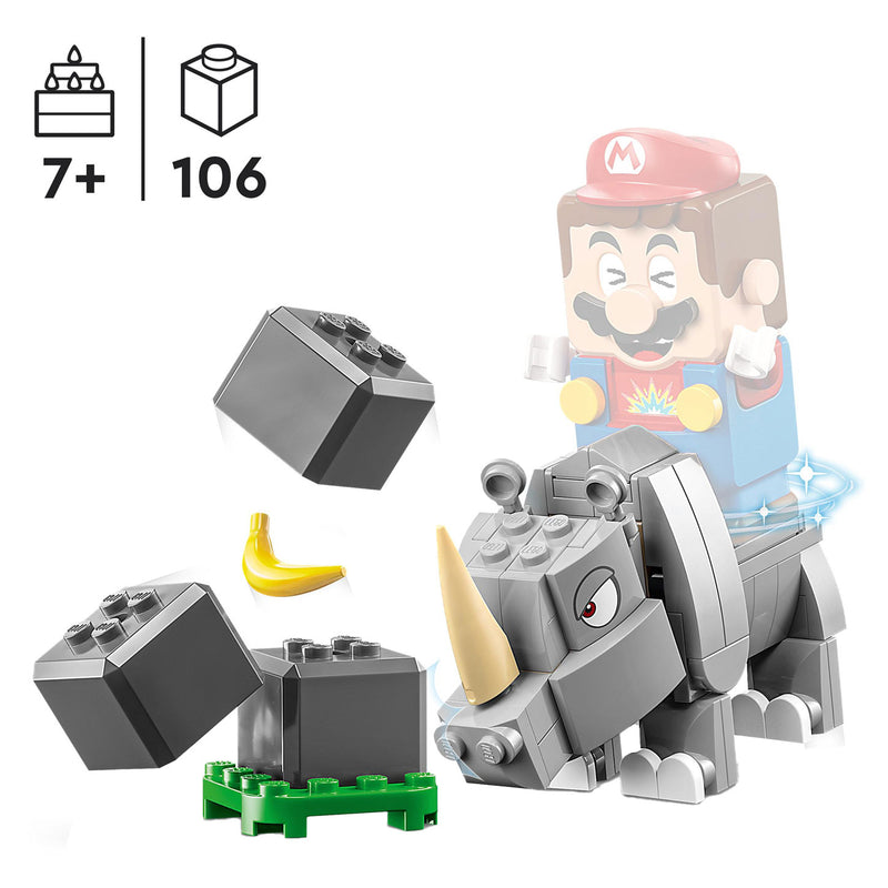Afbeelding laden in galerijviewer, Lego LEGO Super Mario 71420 Uitbreidingsset: Rambi de Neushoorn
