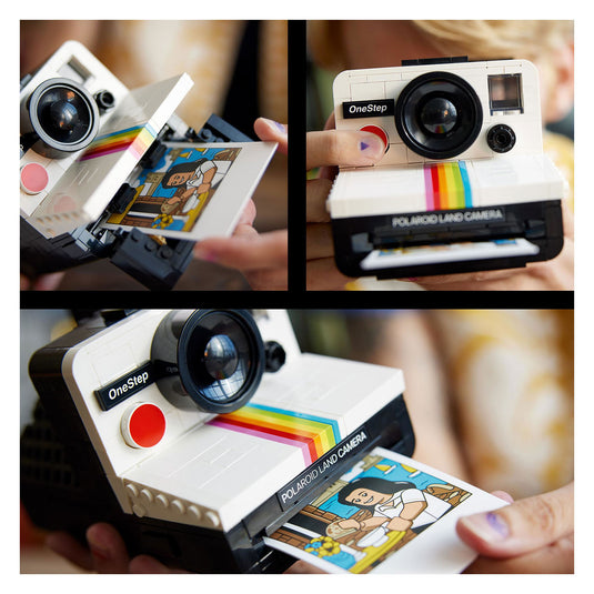Lego ideas polaroid onestep sx-70 camera vintage bouwpakket voor volwassenen 21345