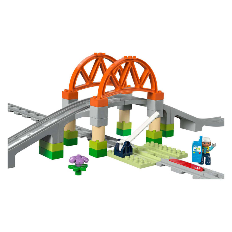 Afbeelding laden in galerijviewer, Lego duplo town 10426 treinbrug en rails uitbreidingsset
