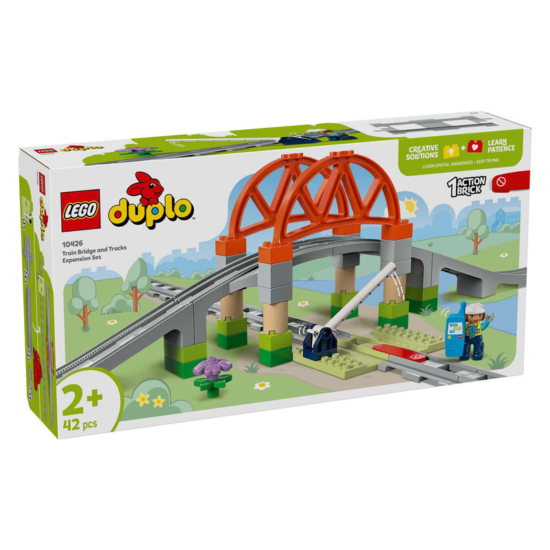 Afbeelding laden in galerijviewer, Lego duplo town 10426 treinbrug en rails uitbreidingsset
