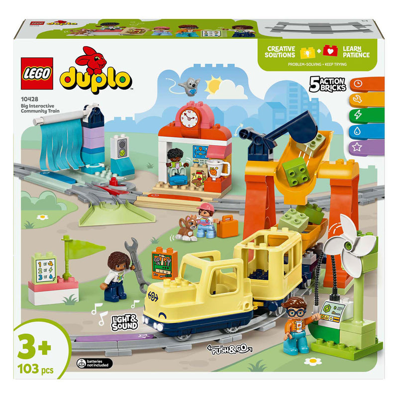 Afbeelding laden in galerijviewer, Lego duplo town 10428 grote interactieve buurttrein
