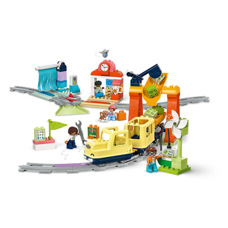 Afbeelding laden in galerijviewer, Lego duplo town 10428 grote interactieve buurttrein
