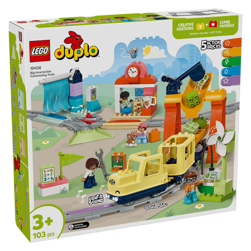 Afbeelding laden in galerijviewer, Lego duplo town 10428 grote interactieve buurttrein
