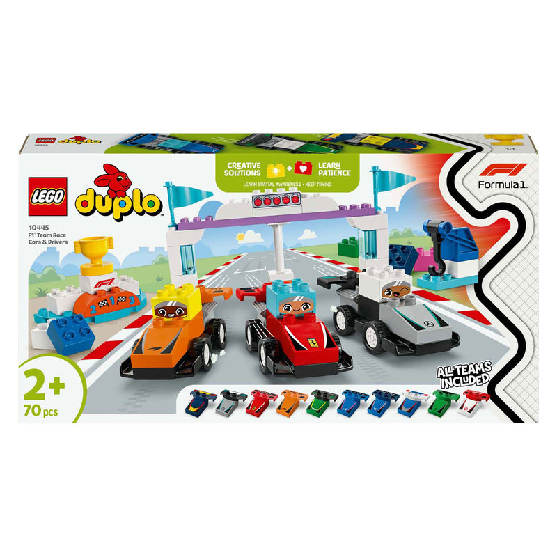 Afbeelding laden in galerijviewer, Lego duplo town 10445 f1 team racewagens en coureurs
