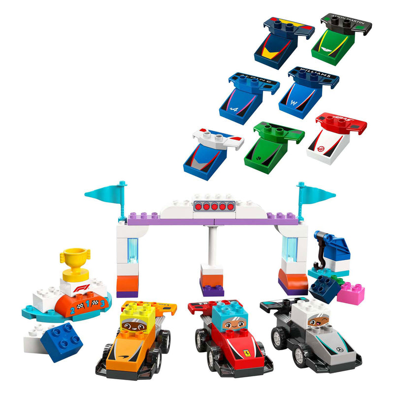 Afbeelding laden in galerijviewer, Lego duplo town 10445 f1 team racewagens en coureurs
