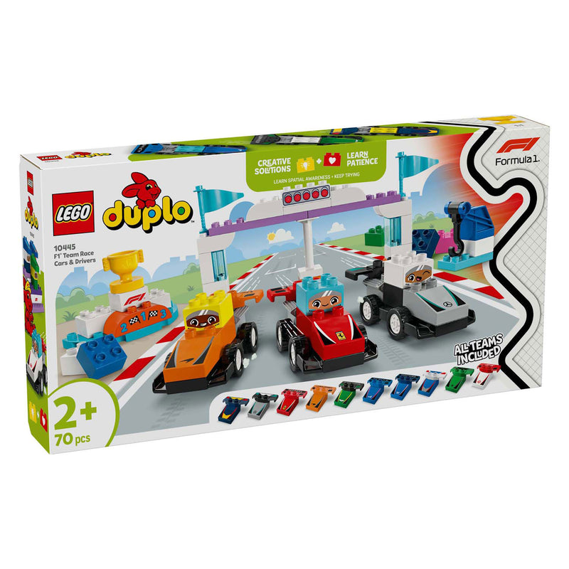 Afbeelding laden in galerijviewer, Lego duplo town 10445 f1 team racewagens en coureurs
