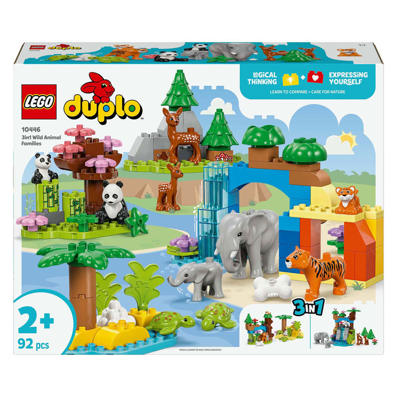 Afbeelding laden in galerijviewer, Lego duplo town 10446 3-in-1 families van wilde dieren
