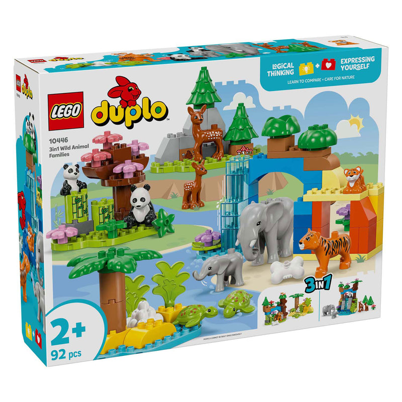 Afbeelding laden in galerijviewer, Lego duplo town 10446 3-in-1 families van wilde dieren
