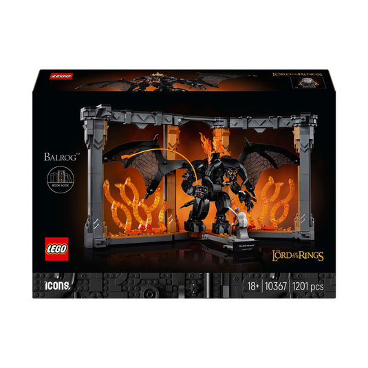 Lego icons - boekensteun: the lord of the rings – balrog constructiespeelgoed (10367)