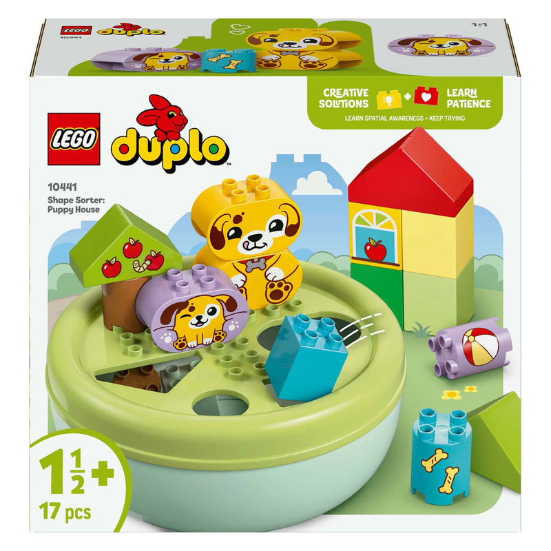 Afbeelding laden in galerijviewer, Lego duplo vormenstoof: puppyhuis educatief dieren speelgoed voor kinderen 10441
