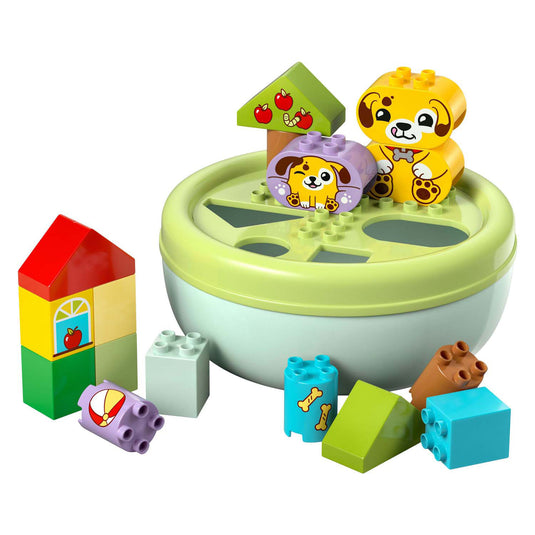 Lego duplo vormenstoof: puppyhuis educatief dieren speelgoed voor kinderen 10441
