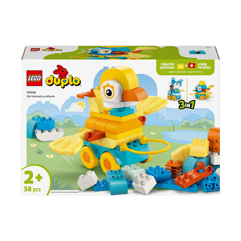 Afbeelding laden in galerijviewer, Lego duplo 10448 3-in-1 dieren op wielen peuterspeelgoed
