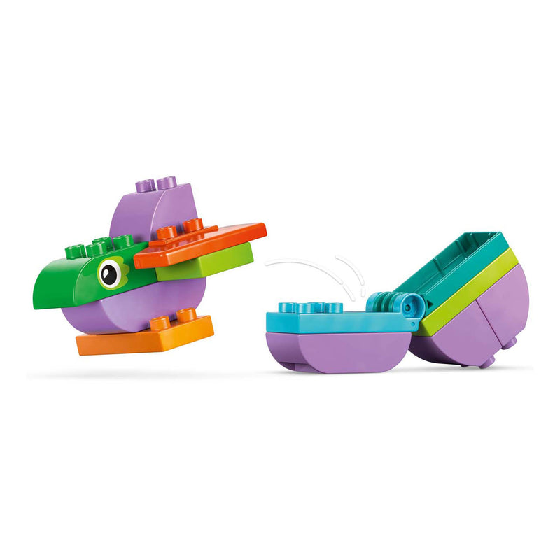 Afbeelding laden in galerijviewer, Lego duplo 3-in-1 dinosaurussen op wielen leerzaam speelgoed voor peuters met 6 figuren 10451
