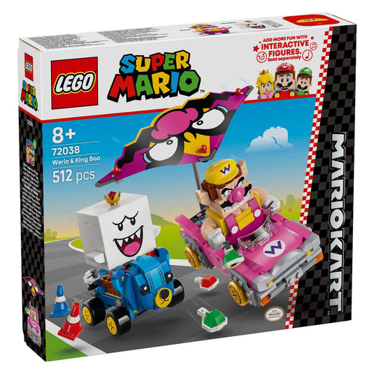 Lego super mario mario kart – wario en king boo