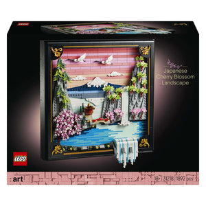 Lego ® art landschap met japanse kersenbloesems wanddecoratie - 31218