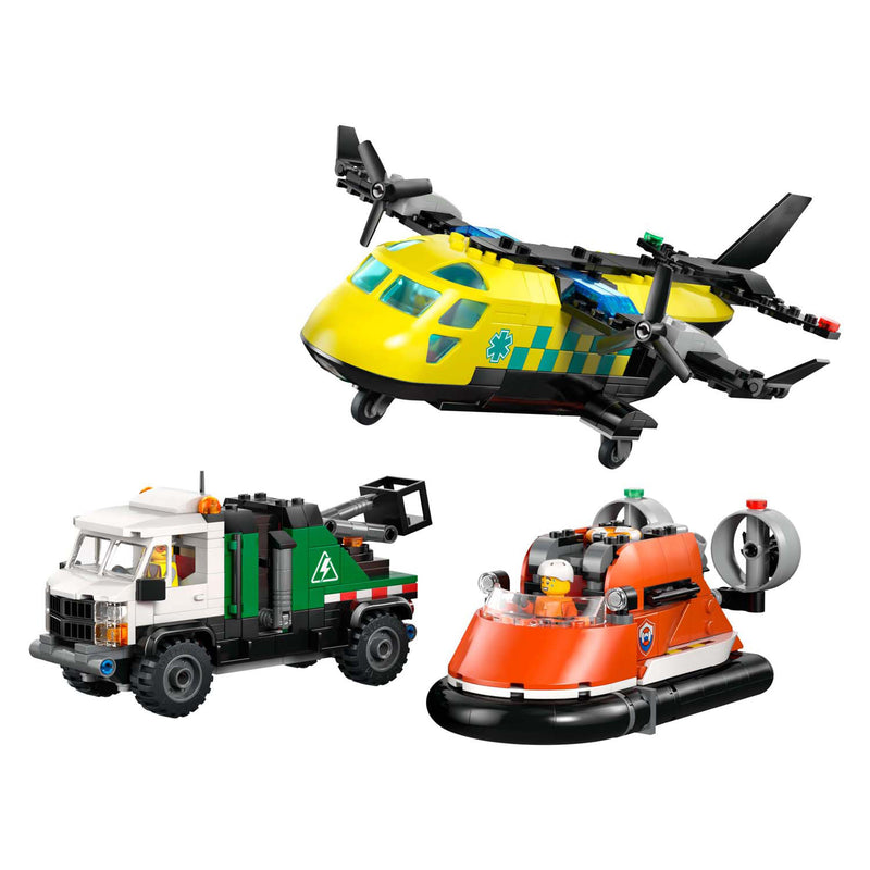 Afbeelding laden in galerijviewer, Lego city 60505 vliegtuig, servicewagen en hovercraft remix
