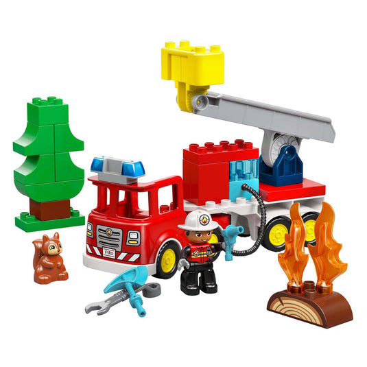 Lego duplo town 10473 brandweertruck met slang en brandweerman