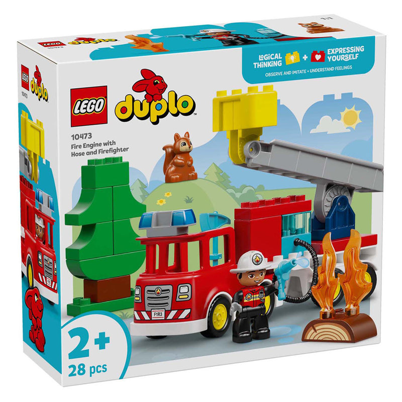 Afbeelding laden in galerijviewer, Lego duplo 10473 brandweertruck met slang en brandweerman
