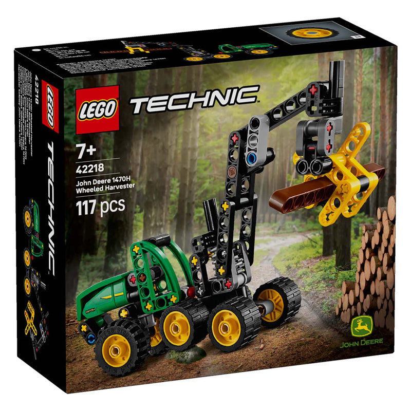 Afbeelding laden in galerijviewer, Lego ® technic john deere 1470h houtoogstmachine - werkende klauw en boomstam - modelbouwspeelgoed - 42218
