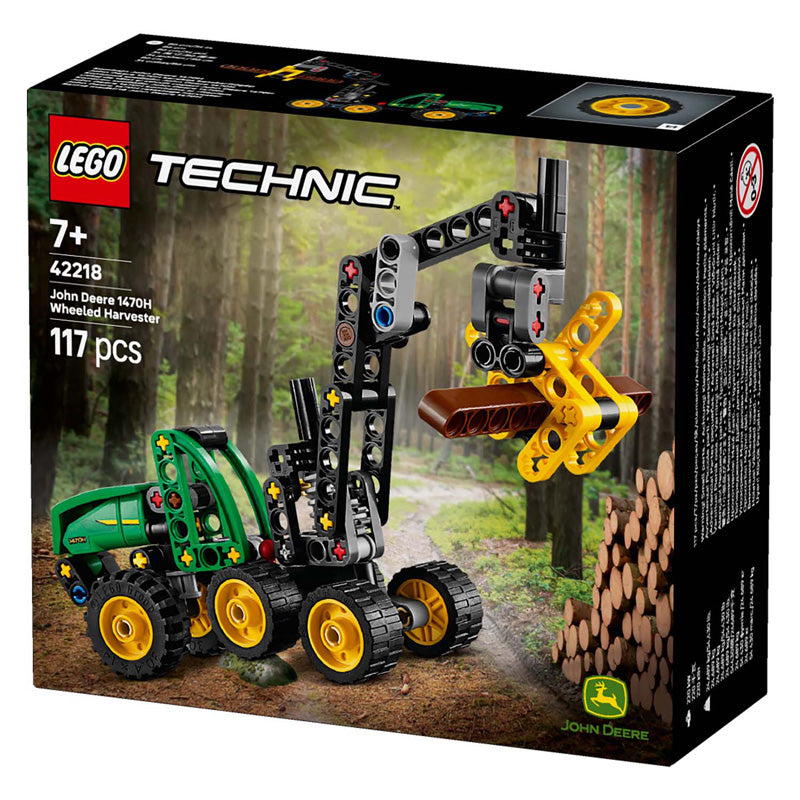 Afbeelding laden in galerijviewer, Lego ® technic john deere 1470h houtoogstmachine - werkende klauw en boomstam - modelbouwspeelgoed - 42218
