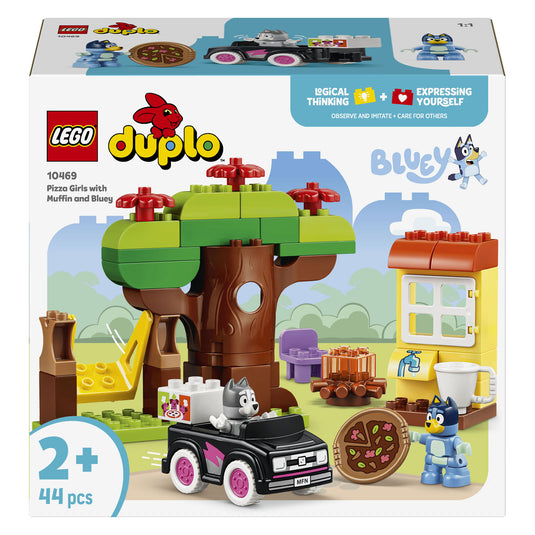 Lego duplo bluey pizzameisjes met muffin en bluey educatief speelgoed voor peuters 10469