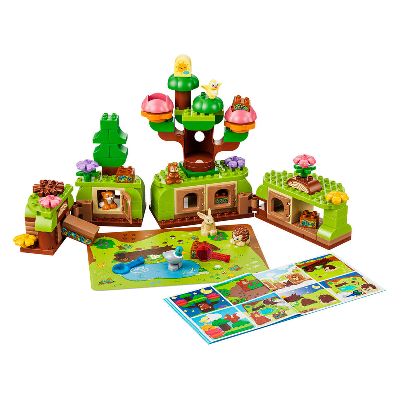Afbeelding laden in galerijviewer, Lego duplo ontdekkingsbos met wilde dieren speelgoed voor kinderen en kinderkamer decoratie 10480
