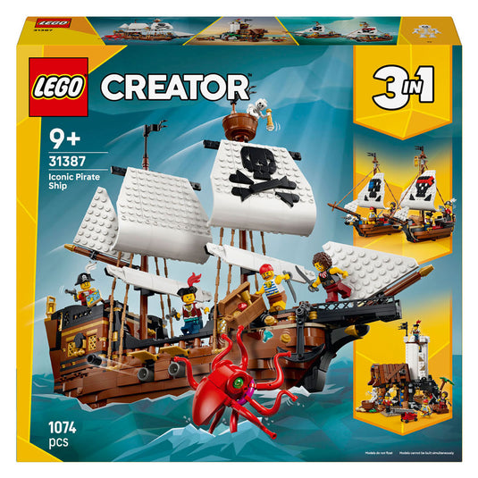Lego creator 3in1 klassiek piratenschip piraten boot speelgoed voor kinderen 31387