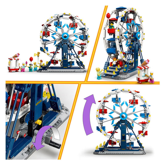 Lego creator 3in1 klassiek reuzenrad, ufo-attractie en zweefmolen speelgoed voor kinderen 31389