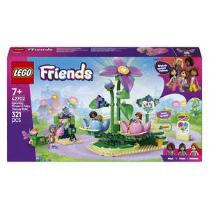Lego friends draaiende theekopjesattractie met bloementhema