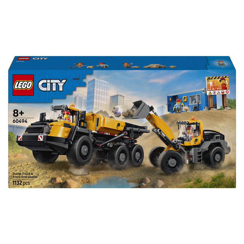 Afbeelding laden in galerijviewer, Lego city kiepwagen en voorlader
