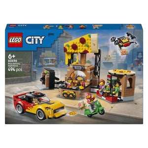 Lego city pizzacentrale met voertuigen