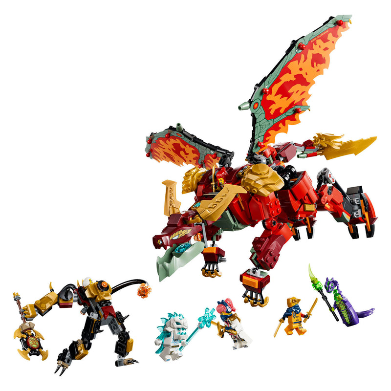 Afbeelding laden in galerijviewer, Lego ninjago 71868 wyldfyre's transformerende drakenmecha
