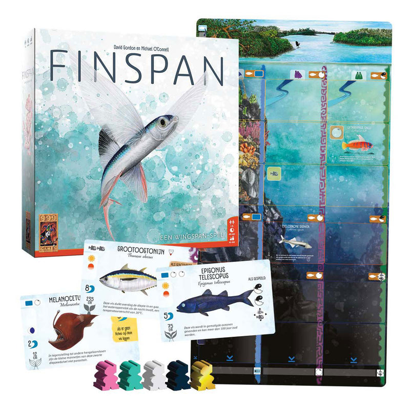 Afbeelding laden in galerijviewer, 999games 999 games finspan bordspel (nederlands, 1 - 5 spelers, 60 minuten, vanaf 10 jaar)
