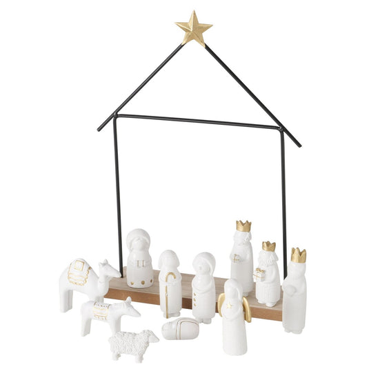 Boltze home kerststal 12-delig 22x6x32cm
