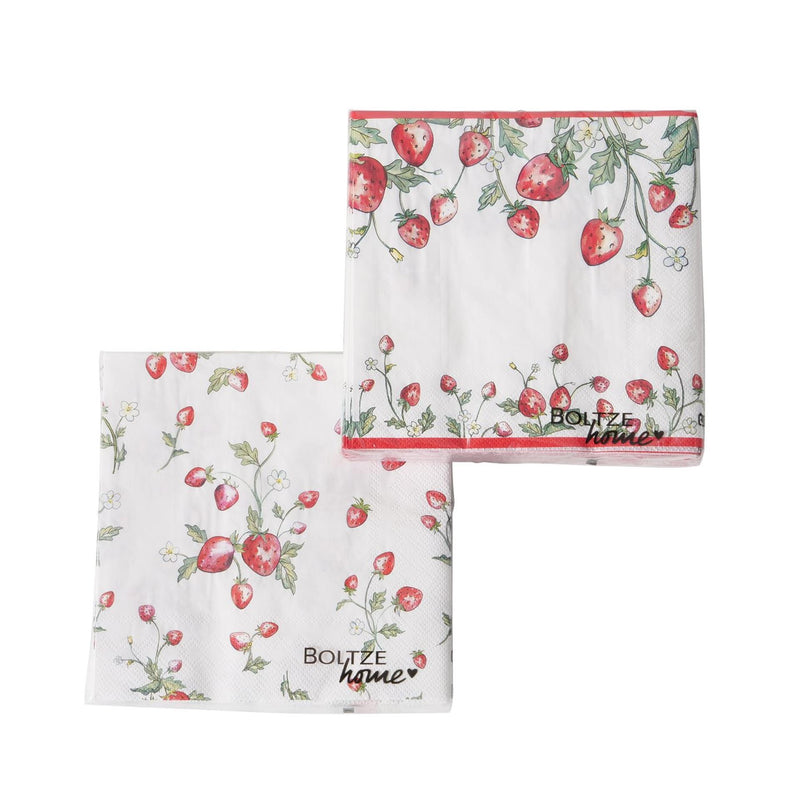 Afbeelding laden in galerijviewer, Boltze home servetten aardbei 20-delig 34x34cm
