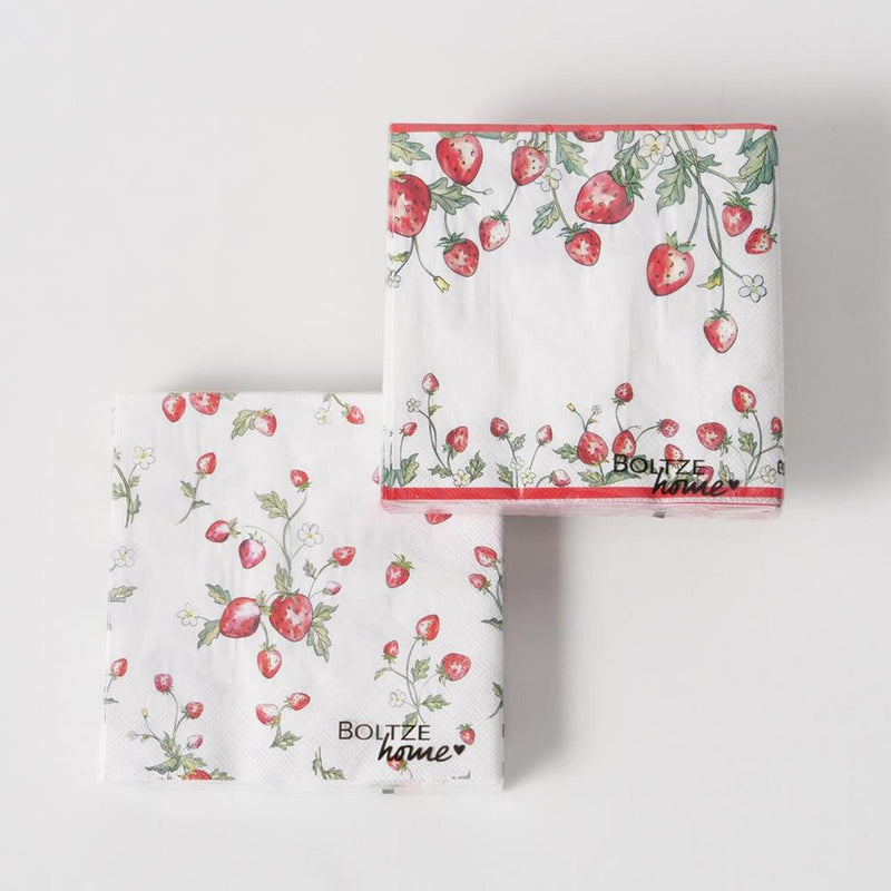 Afbeelding laden in galerijviewer, Boltze home servetten aardbei 20-delig 34x34cm
