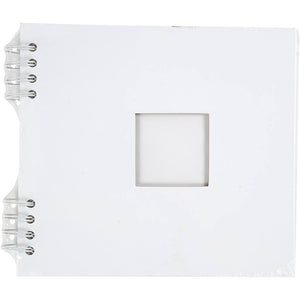 Creotime spiraal gebonden scrapbook, afm 20x20 cm, 250 gr, 1 stuk, wit