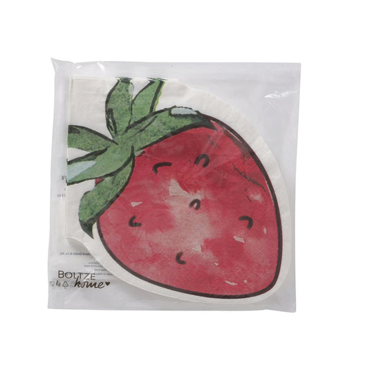 Boltze home servetten aardbei 12-delig papier