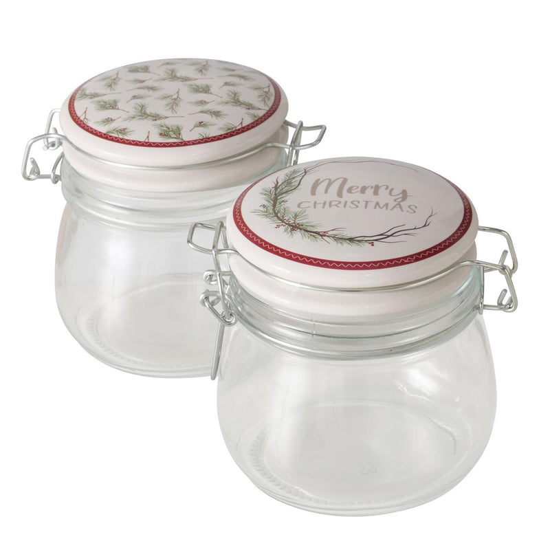 Afbeelding laden in galerijviewer, Boltze home voorraadpot charlene 450 ml h11,5cm helder glas
