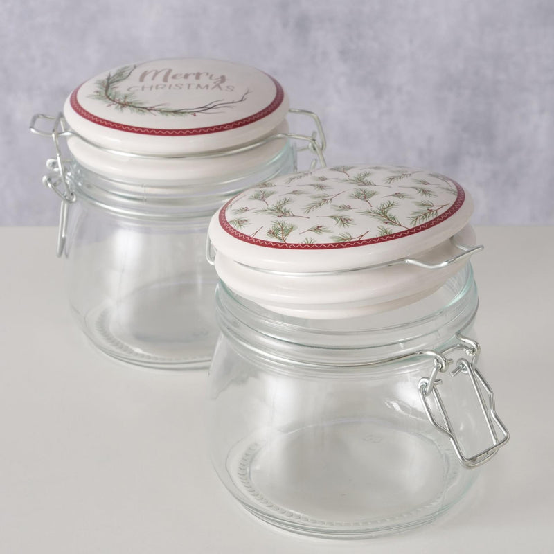 Afbeelding laden in galerijviewer, Boltze home voorraadpot charlene 450 ml h11,5cm helder glas
