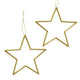 Boltze home kersthanger ster dara 2-delig 12x12cm kunststof glitter