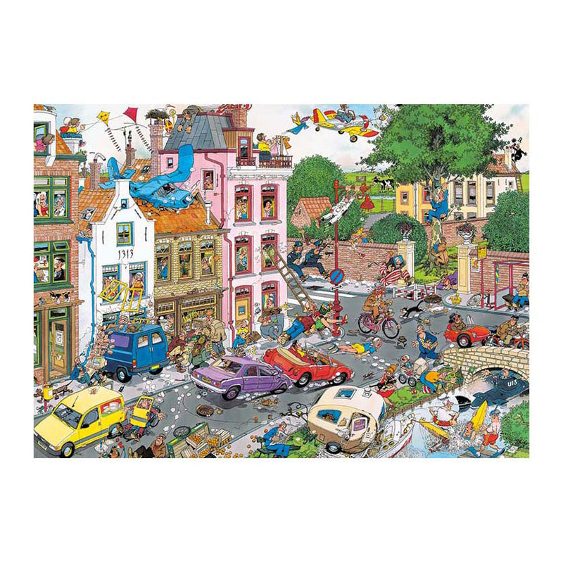 Afbeelding laden in galerijviewer, Jumbo jan van haasteren legpuzzel - vrijdag de 13e, 1000st.
