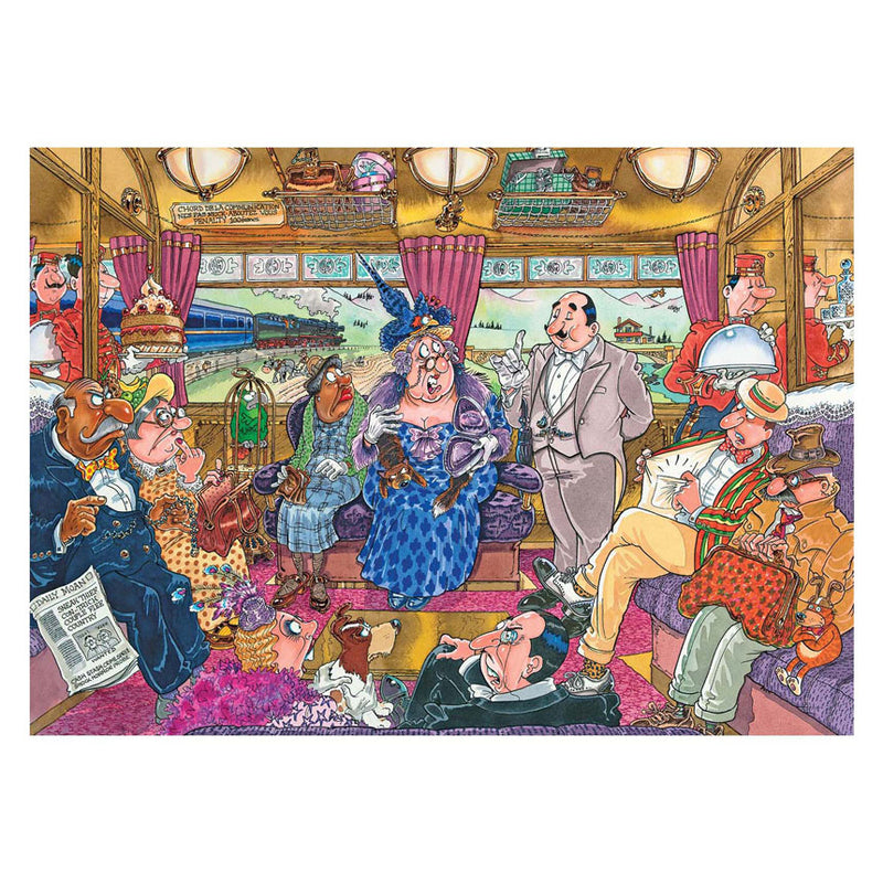 Afbeelding laden in galerijviewer, Jumbo wasgij retro mystery 9 legpuzzel - de grotere treinroof, 1000st.
