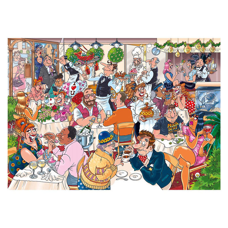 Afbeelding laden in galerijviewer, Jumbo wasgij mystery 26 legpuzzel - date night!, 1000st.
