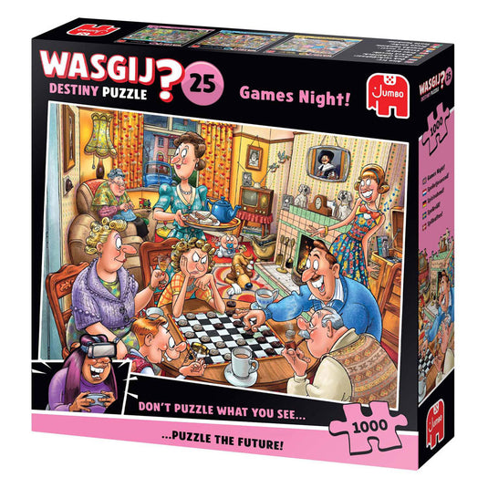 Jumbo wasgij destiny 25 legpuzzel - spelletjesavond, 1000st.